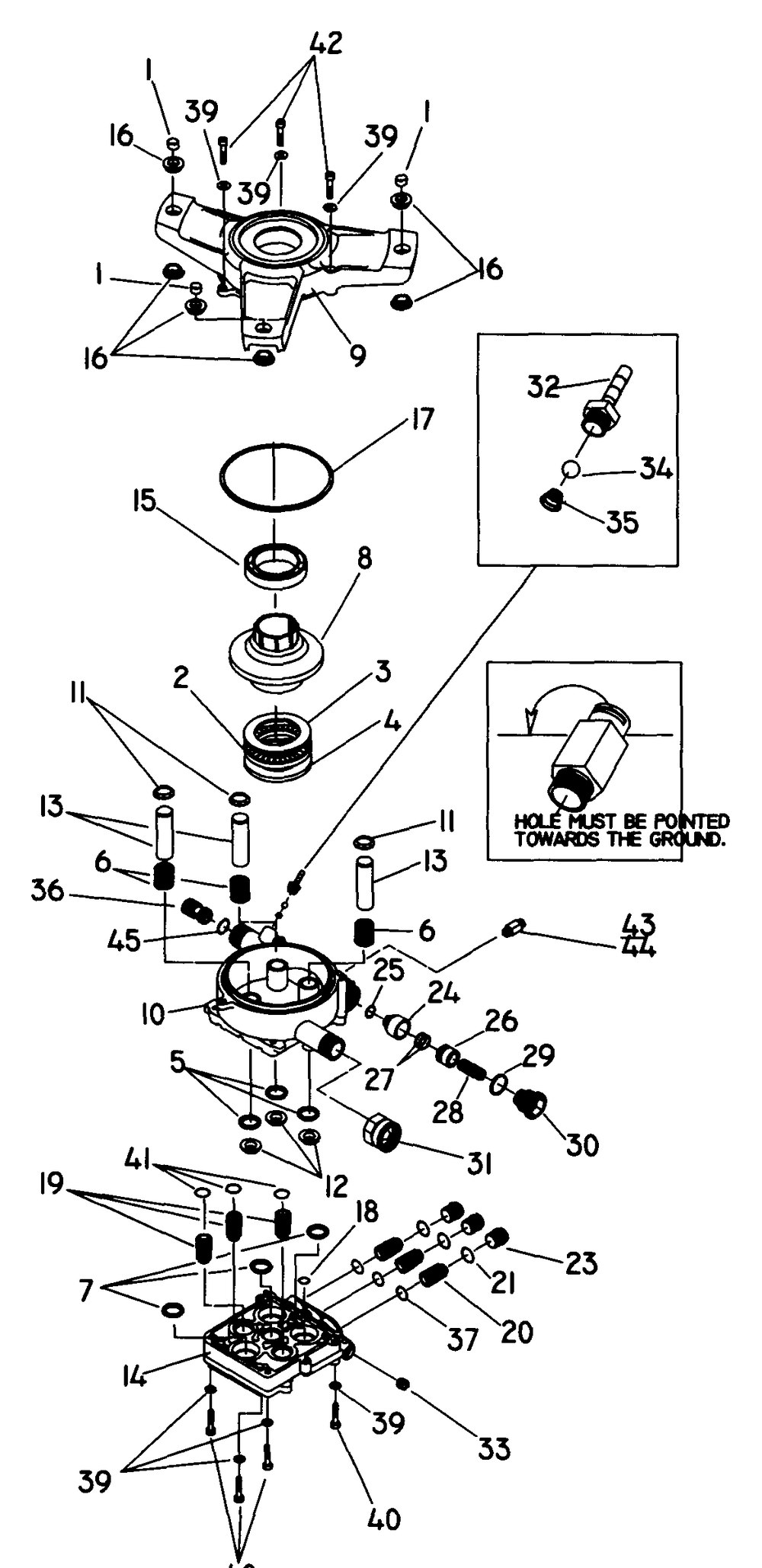Pump Diagram and Parts List for 1037-0  Briggs and Stratton Pressure Washer